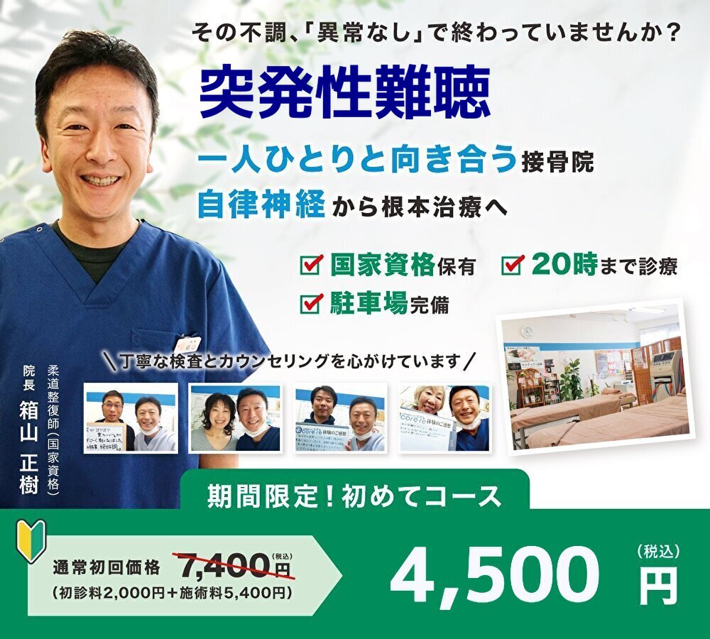 突発性難聴の施術